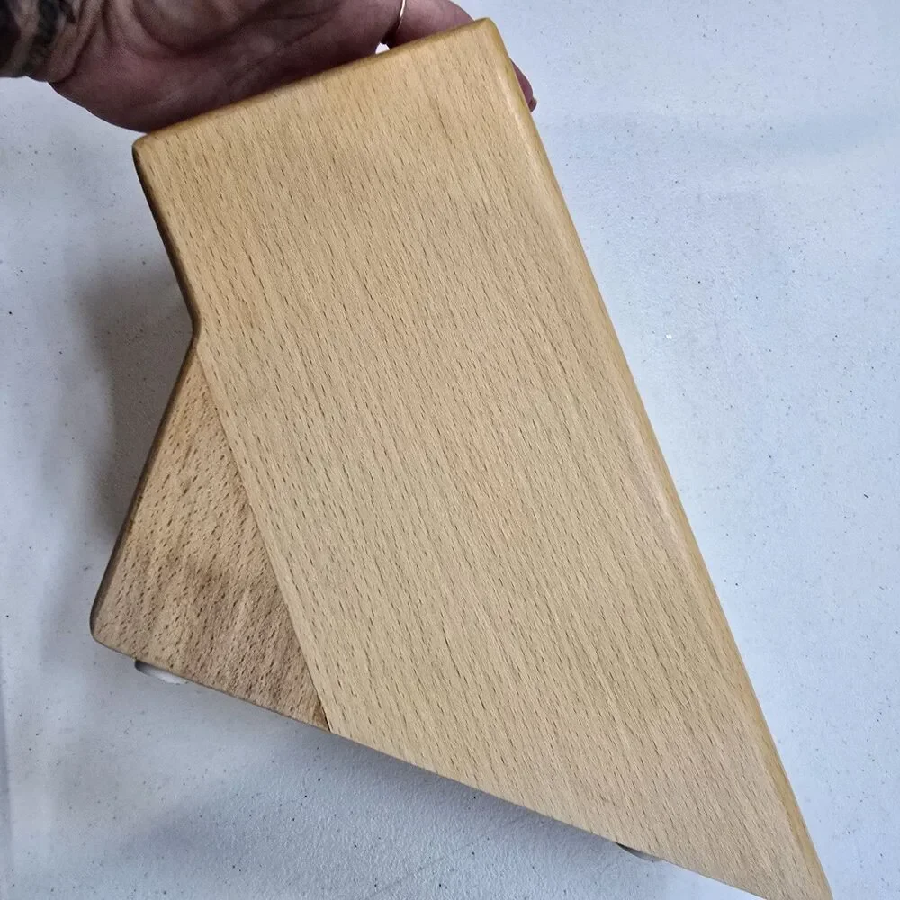Wusthof Light Wood 8 Slot Knife Block Empty-No Knives Fair Condition